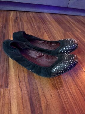Marc by Marc Jacob’s Black Studded Cap-Toe Women's Ballet Flats